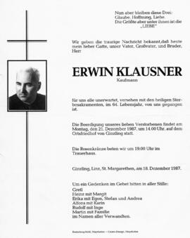 Klausner, Erwin