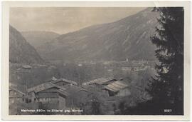 Mayrhofen gegen Norden, im Vordergrund Dorf Haus