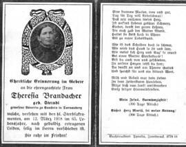 Brandacher Theresia, geborene Steindl