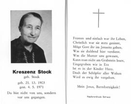Stock, Kreszenz