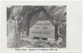 Kriegerdenkmal bei der Berlinerhütte