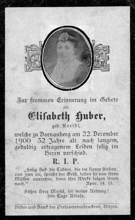 Huber Elisabeth, geborene Kreidl