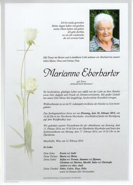 Eberharter Marianne, geboren Rieser, vulgo &quot;Schneiderbichl Marianne&quot;
