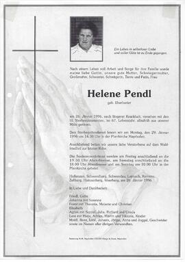 Pendl Helene, geborene Eberharter