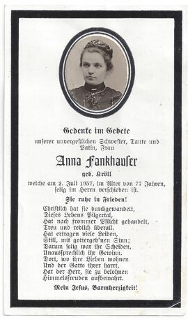Fankhauser Anna, geborene Kröll