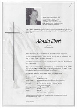 Eberl Aloisia, geborene Thaler