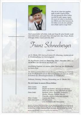 Schneeberger Franz, vulgo "Veitl Franz"