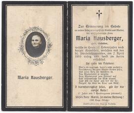 Hausberger Maria, geborene Geisler