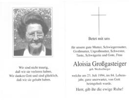 Wechselberger, Aloisia Grossgasteiger