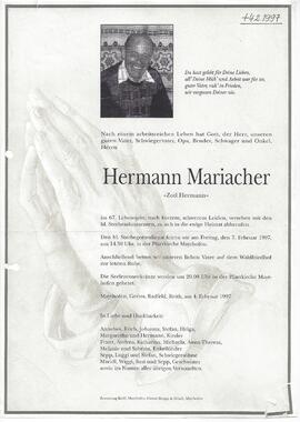 Mariacher Hermann, vulgo &quot;Zotl Hermann&quot;