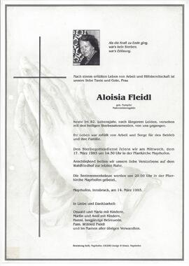 Fleidl Aloisia, geboren Pumpfer