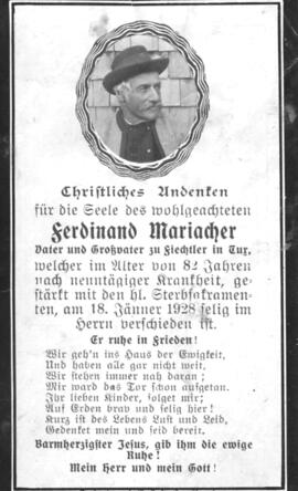 Mariacher, Ferdinand
