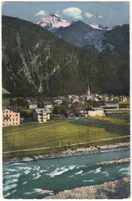 Mayrhofen von Kreuzlau Uanate Beginn der Zillerregulierung