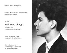 Staggl, Dr. jur. Karl Heinz