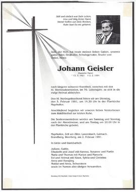 Geisler Johann, vulgo "Kasseler Hans"