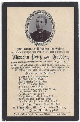 Penz Theresia, geborene Gredler