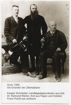 Die Gründer der Zillertalbahn Hauptaktionäre
