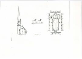 Plan der Alten Pfarrkirche in Mayrhofen (vor dem Umbau)