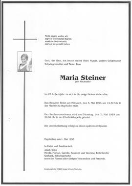 Steiner Maria, geborene Fischnaller