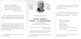 von Auersperg, Fürst Franz Joseph