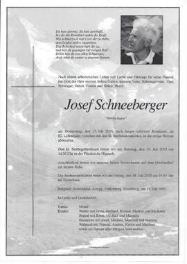 Schneeberger Josef, vulgo "Wolchn Seppal"