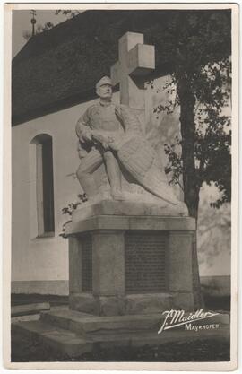 Kriegerdenkmal Weihe 28.09.1924 Soldatenfigur blickt n Süden