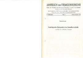 Sozologische Kategorien im Fremdenverkehr; Jahrbuch für Fremdenverkehr