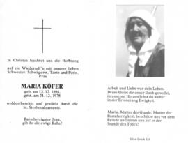 Koefer, Maria