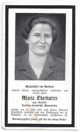 Eberharter Maria, geborene Geisler