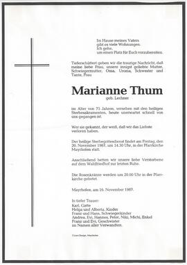Thum Marianne, geborene Lechner