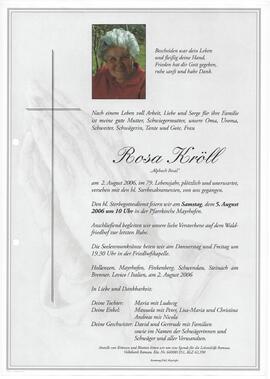 Kröll Rosa, geborene Eder, vulgo "Alpbach Rosal"