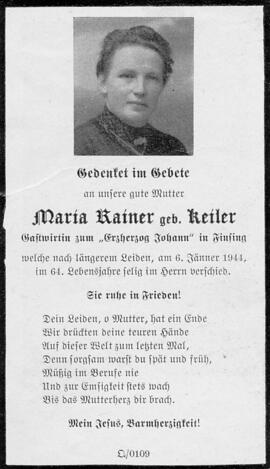 Rainer Maria, geborene Keiler