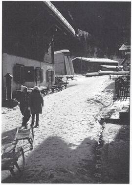 Obere Hauptstrasse, Rodler im Winter 1935