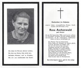 Aschenwald Rosa, geborene Hotter
