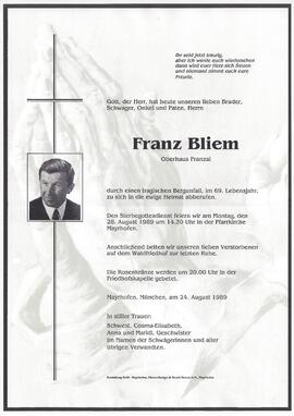 Bliem Franz, vulgo "Oberhaus Franzal"