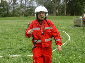 Waldbrand im Berich des Kleinen Hochwandkopf, Hubschraubereinsatz, Hilfeleistung durch FF Kematen