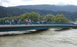 Hochwasser nach schweren Regenfällen in verschiedenen Ortsteilen von Zirl