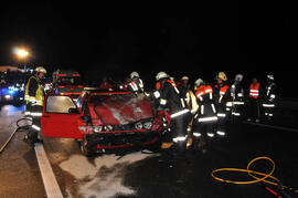 PKW Unfall A12, Richtung Westen