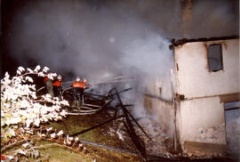 Großbrand eines Bauerhauses - Egghöfe in Oberperfuss