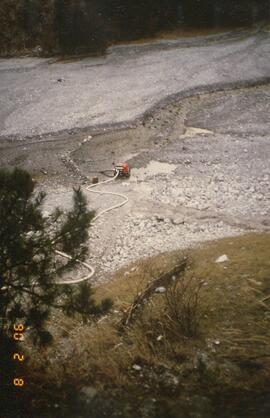 Waldbrand oberhalb Schießstand, Schloßbachklamm