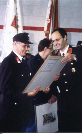 Segnung des neu gestalteten Feuerwehrhauses  1996 06 23 feuerwehrh21