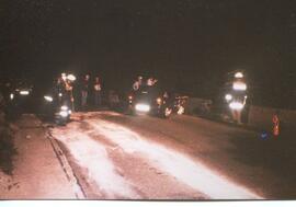 PKW Unfall, B171, KM 87,1, Auto gegen Leitschiene geprallt, Öl- Benzinaustritt