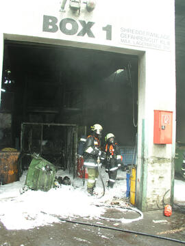 Brand der Schretteranlage bei der Firma Freudenthaler, Hilfeleistung für FF Inzing