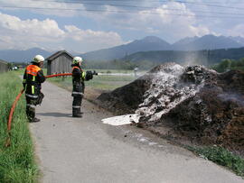 Brand eines Misthaufens im Kapferers Äuele