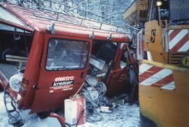 Unfall mit Kleintransporter gegen Schneepflug, Dirschenbach, B171