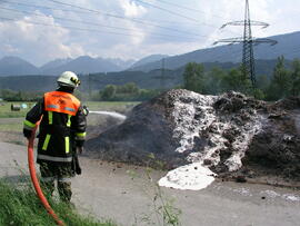 Brand eines Misthaufens im Kapferers Äuele