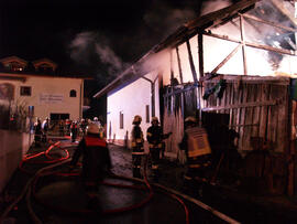 Brand von Stall und Stadl in der Franz Plattner Str.