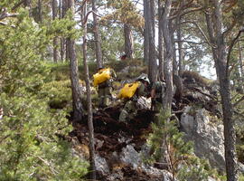 Nachlöscharbeit, Hechenberg, Finstertalegg, Kleiner Hochwandkopf, Hubschraubereinsatz,