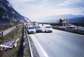 PKW Unfall , A12, KM 87, 3 PKW zusammengestoßen
