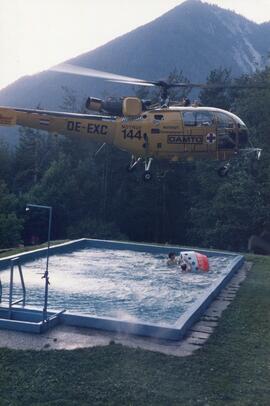 Waldbrand oberhalb der Martinswand, Hubschraubereinsatz